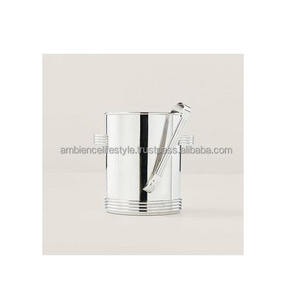 Cubo de hielo metálico de lujo con acabado elegante, ideal para servir vino y champán en fiestas, bodas y eventos. - Product Image 6