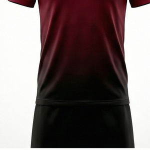 Ensemble de maillots et shorts de football de haute qualité, uniforme de football personnalisé, vêtements de sport pour hommes, noir et or, kit d'équipe - Product Image 2