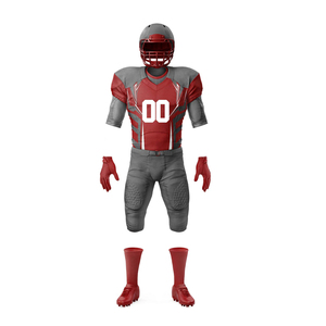 Maillot et pantalon de football américain personnalisés avec logo sublimé et nom du joueur, en maille respirante extensible, pour matchs de gridiron, été - Product Image 1