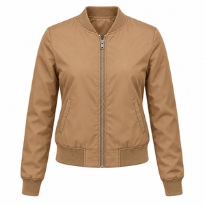 Blouson Bomber Femme Personnalisé avec Logo Imprimé, Rembourrage en Coton Matelassé, Fermeture Éclair Avant, Col Montant – Service OEM Disponible - Product Image 5
