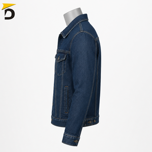 Modern Men Denim <b>Jacket</b> Featuring A Rich Denim Texture Relaxed Comfort And Versatile Style For Streetwear <b>Travel</b> And Daily Wear - Product Image 2