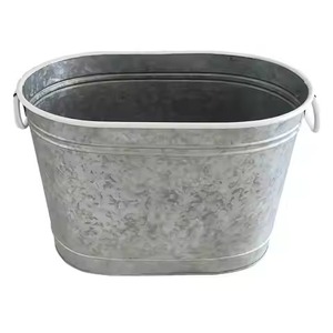 Hotel Service Metal Ice Beverage Tub Stainless Steel Party Cooler <b>Bucket</b> Wine Beer Chiller Tub for Bar - Product Image 3