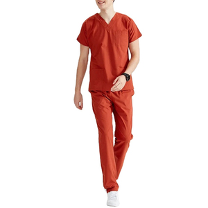 Unisex Medical <b>Scrub</b> <b>Sets</b> for Women Men 100% Cotton Hospital Workwear Clinical Tops Pants Custom Logo <b>Scrub</b> <b>Sets</b> Wholesale - Product Image 2