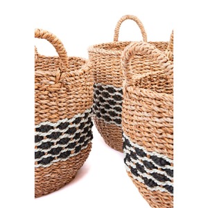 Juego de 3 Cestas de Almacenamiento y Macetas Hechas a Mano con Hierba Marina Natural, Cesta de Almacenamiento Ecológica Hecha en Vietnam - Product Image 3