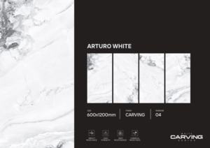 Carreaux de porcelaine sculptés de haute qualité, format 600x1200, grands carreaux pour villas, appartements, hôtels, décoration intérieure commerciale - Product Image 2