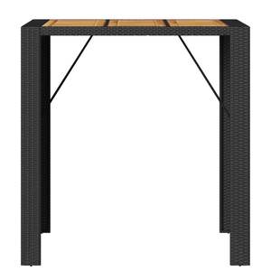 Grande table de bar de jardin en polyrotin résistant aux UV, couleur noire - Product Image 5