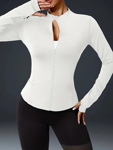 Womens Signature Yoga <b>Jacket</b> Premium Gym <b>Workout</b> Running Fitness Activewear Custom Logo OEM ODM Private Label Manufacturer - Product Image 3