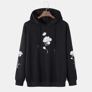 Sweat à capuche oversize pour homme en coton épais French Terry, imprimé sérigraphié, effet délavé, avec tissu respirant, idéal pour l'automne - Product Image 1