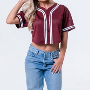 Camiseta de béisbol con logotipo personalizado de alta calidad, estilos de manga corta con dos botones para hombres y mujeres, incluidas camisetas de Softbol - Product Image 3