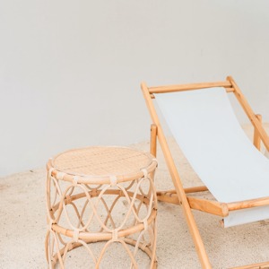 Designer Rattan <b>Stool</b> Side <b>Table</b> Ideal For Sitting In Living Room Bedroom Balcony <b>And</b> Indoor Outdoor Spaces From India - Product Image 3