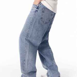 Pantalon en jean droit vintage pour homme, léger, respirant, à séchage rapide, écologique, en polyester et coton, de style urbain international - Product Image 2