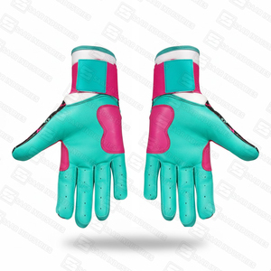 Gants de frappeur de baseball et de softball en cuir sublimé personnalisés, taille adulte, manchette longue, combinaison de couleurs unique, entraînement - Product Image 5