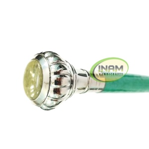 Premium Quality Handmade Wooden <b>Walking</b> <b>Stick</b> with Fashionable Brass Silver Handle /Wooden <b>Walking</b> Canes with Brass Knobe Handle - Product Image 1