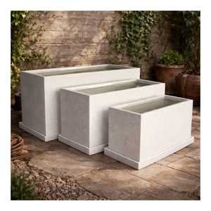Jardinière rectangulaire en fibre de verre pour hôtel, bureau, restaurant, centre commercial, entrée, décoration de jardin, vente en gros, usine OEM - Product Image 1