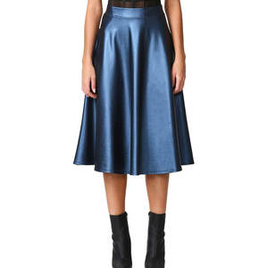 Jupes de mode pour femmes en similicuir bleu extensible de qualité supérieure 2026 – Vente en gros OEM ODM - Product Image 1