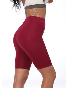 Shorts de sport taille haute sur mesure de qualité supérieure pour femmes, en tissu Spandex respirant à mémoire de forme, écologique et à séchage rapide, conçus pour - Product Image 5