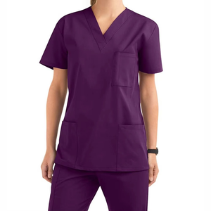 New Fashionable Customized <b>Scrub</b> for Women V Neck Breathable Medical <b>Uniform</b> <b>Scrub</b> Suit Hospital <b>Scrubs</b> <b>Uniform</b> Set - Product Image 3