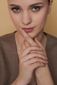 Purple Pear Gemstone <b>Open</b> Bypass <b>Ring</b> Lab Grown Diamond Wrap Band in 14K Solid Gold Asymmetrical Cuff <b>Ring</b> Elegant Design - Product Image 6