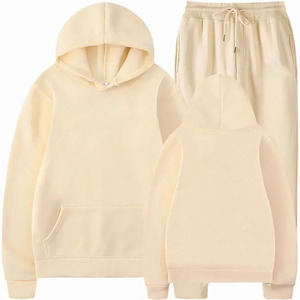Survêtements vierges pour hommes, en polyester/coton, taille américaine, personnalisables par impression, coupe unie, décontractés, coupe-vent, 2 en 1, fabriqués en usine - Product Image 4