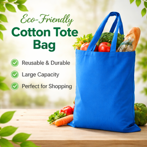 Sustainable Heavy Duty Cotton Carry <b>Bag</b> Custom Branding Large Capacity | Reusable Shopping Tote <b>Long</b> Handle Retail Events Gifts - Product Image 6