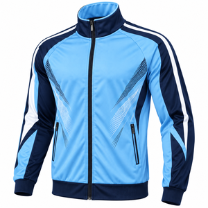 Veste de football personnalisée pour homme, veste d'entraînement de football, veste de sport d'échauffement, veste athlétique zippée intégrale, veste de survêtement de football - Product Image 1