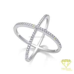 X Shape VVS Moissanite <b>Ring</b> 925 Sterling <b>Silver</b> Criss <b>Cross</b> Statement Jewelry Elegant Fashion <b>Ring</b> For Women Luxury Gift - Product Image 2