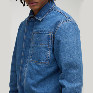 Quality Casual Embroidered Windproof Oversized Drop Shoulder Denim <b>Jeans</b> <b>Jacket</b> for Men Distressed <b>Black</b> 100% Cotton Winter - Product Image 6