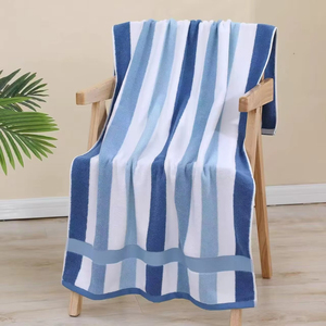Toalla de Algodón Suave a Rayas, Hecha con Tela Resistente, Ofrece un Tacto Cómodo, Alta Absorbencia y un Diseño Moderno a Rayas - Product Image 3