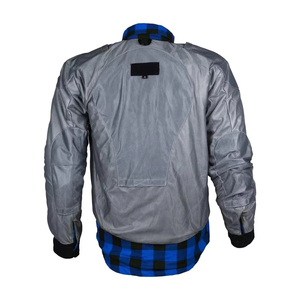 Blue Black Reinforced Aramid Fiber Shirt and High-Performance <b>Biker</b> Clothing with Lightweight Kevlar Moto <b>Jacket</b> Lining - Product Image 6