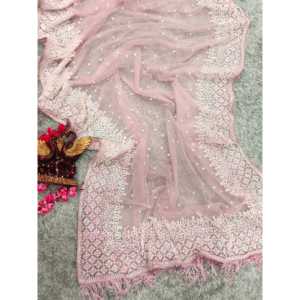 Magnifiques robes de soirée avec broderie de paillettes, élégantes robes de soirée, sari - Product Image 2