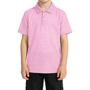 Polo de golf pour jeunes personnalisé avec votre logo, en tissu extensible doux de qualité supérieure offrant un confort durable pour l'extérieur - Product Image 2