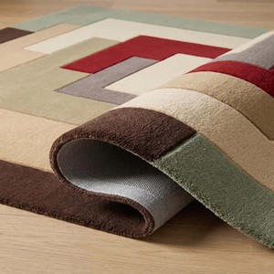 Geometric Abstract Area Rug Modern Hand Tufted Multicolor Contemporary Woolen Carpet Living Room Bedroom Decorative Floor Decor - Product Image 3
