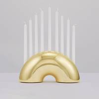 Nouveau Chandelier banane doré à neuf branches pour Hanouka, Décoration de table pour la fête juive, Cadeau, Centre de table moderne, Qualité supérieure