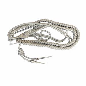 Cordons torsadés en Mylar argenté en gros pour uniformes d'officier, aiguillettes tactiques et accessoires - Product Image 4