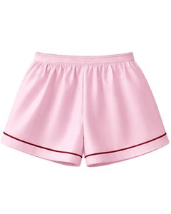 <b>Light</b> Pink Red Satin Women Pajama Set Silk Sleepwear Spaghetti Strap Cami And Shorts Soft Luxury Nightwear Summer <b>Lounge</b> Set - Product Image 5