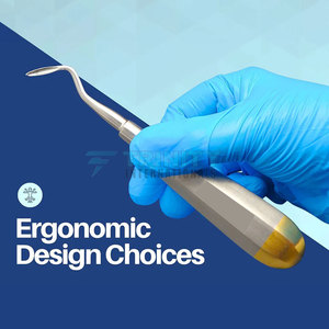 Instrumento Médico Ergonómico Manual Angular, Elevador de Raíces Dentales, Herramienta de Extracción de Dientes para Cirugía Dental - Product Image 5