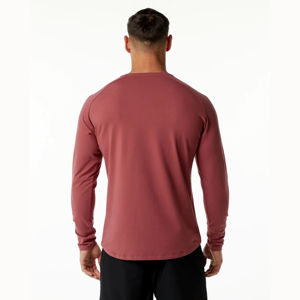 Camisetas Deportivas Lisas de Manga Larga para Hombre, 100% Algodón, Tejido Ecológico de Secado Rápido, Calidad Premium, Venta al Por Mayor - Product Image 3