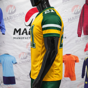 ชุดยูนิฟอร์มทีมอเมริกันฟุตบอลแบบกำหนดเอง ไซส์พลัส สำหรับทุกเพศ ผ้าโพลีเอสเตอร์ 100% ระบายอากาศได้ดี แห้งเร็ว น้ำหนักเบา - Product Image 3