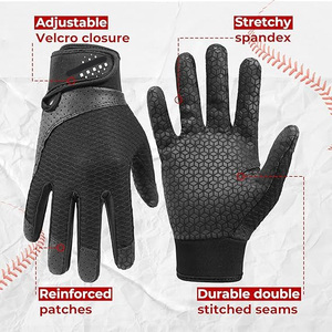 High Quality Baseball Batting Gloves Soft Comfort Fit for Improved Hand Movement and <b>Grip</b> - Product Image 6