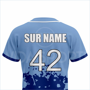 Ensemble d'uniformes de baseball personnalisés en gros, légers, anti-humidité, maillot sublimé, tenue d'équipe, extensibles dans les quatre sens, pour l'été, OEM - Product Image 5