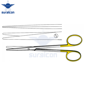 Tijeras Quirúrgicas Rectas y Delgadas de Carburo de Tungsteno TC Dorado, de Acero Inoxidable, 16 cm (6-1/4 Pulgadas), Modelo Fino - Product Image 2