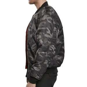 แจ็คเก็ตบอมเบอร์โลโก้ปรับแต่งได้ พร้อมตำแหน่งโลโก้ด้านหน้า สำหรับใส่เล่นกีฬากลางแจ้งในฤดูหนาว แจ็คเก็ตบอมเบอร์ MOQ ต่ำ - Product Image 5