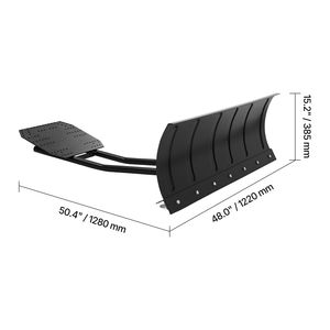 Kit Universale Spazzaneve in Acciaio da 48 Pollici per ATV, Lame Industriali a Sgancio Rapido, Altezza Regolabile, per Uso Destro e Sinistro - Product Image 4