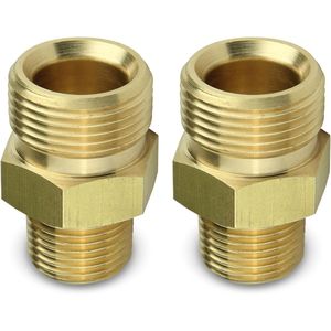 Adattatore in ottone da 3/8'' NPT maschio a M22 14mm per idropulitrice, attacco per idropulitrice da 4500 PSI, parte per attrezzatura di pulizia - Product Image 1