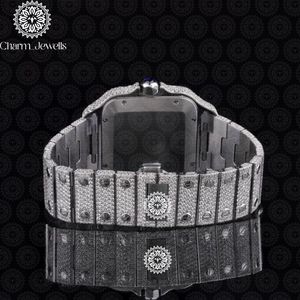 Charm_Jewells Luxury Women's Stainless Steel <b>Watch</b> Rectangle Case 34mm Analog <b>Mechanical</b> Movement Sapphire Crystal Diamond Bezel - Product Image 5