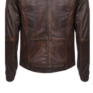 Chaqueta de Motociclista Estilo Biker para Hombre, Corte Ajustado, en Cuero Genuino Negro con Bolsillos con Cremallera, Ropa Exterior Informal, Chaquetas de Cuero - Product Image 6