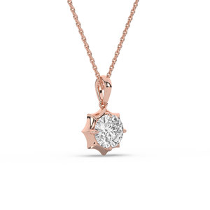 2.00 CARAT Lab Grown Round Brilliant Cut 14K <b>Solid</b> <b>Gold</b> Women's <b>Pendant</b>/Charms - Product Image 2