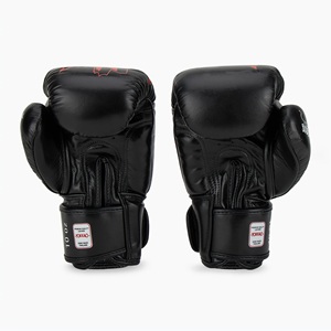 ถุงมือชกมวย YOKKAO Fighter KO Star Logo สีขาว/ดำ หนังแท้ สำหรับมวยไทย คิกบ็อกซิ่ง ฝึกซ้อม แข่งขัน ปิดด้วยแถบตีนตุ๊กแก - Product Image 6
