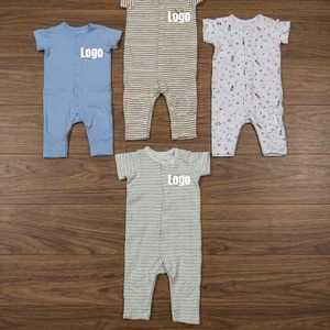 Combinaison Bébé Personnalisée en Coton à Manches Courtes Unisexe Imprimée Col Rond Sans Étiquette pour Toutes Saisons – Vente en Gros - Product Image 2