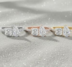 Stonewels Toi Et Moi Pav Lab-Grown Diamond Rose Gold Plated Prong Set for Certified <b>Ring</b> - Product Image 4